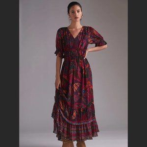 Anthropologie Farm Rio Floral Maxi Dress